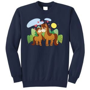 Cute Best Friend Horses Tall Sweatshirt