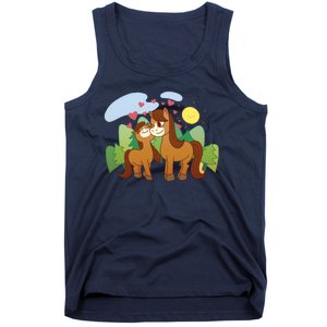 Cute Best Friend Horses Tank Top