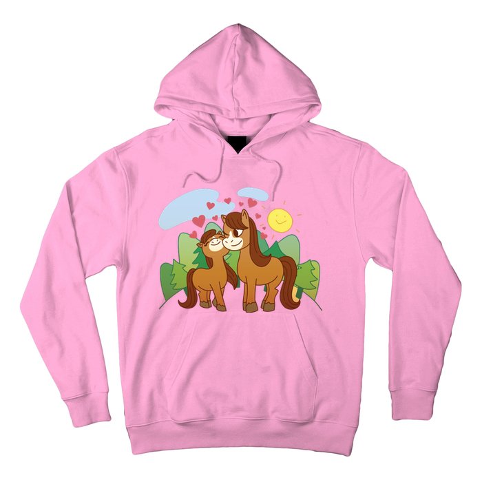 Cute Best Friend Horses Hoodie