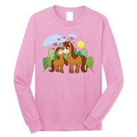 Cute Best Friend Horses Long Sleeve Shirt