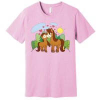 Cute Best Friend Horses Premium T-Shirt