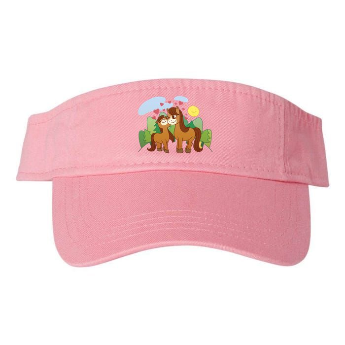 Cute Best Friend Horses Valucap Bio-Washed Visor