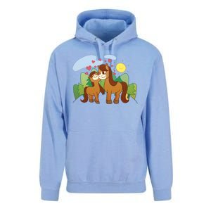 Cute Best Friend Horses Unisex Surf Hoodie