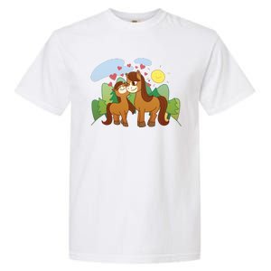 Cute Best Friend Horses Garment-Dyed Heavyweight T-Shirt