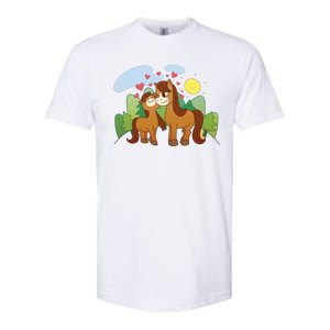 Cute Best Friend Horses Softstyle CVC T-Shirt