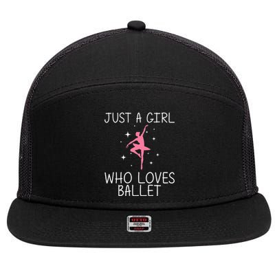 Cool Ballet For Girl Ballerina Dance Ballet Dancer 7 Panel Mesh Trucker Snapback Hat