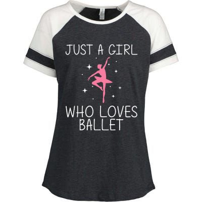 Cool Ballet For Girl Ballerina Dance Ballet Dancer Enza Ladies Jersey Colorblock Tee