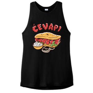 Cevapi Balkan Food Cevapcici Balkan Kitchen Cevape Ladies PosiCharge Tri-Blend Wicking Tank