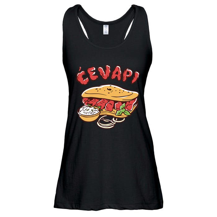 Cevapi Balkan Food Cevapcici Balkan Kitchen Cevape Ladies Essential Flowy Tank