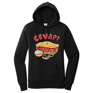 Cevapi Balkan Food Cevapcici Balkan Kitchen Cevape Women's Pullover Hoodie