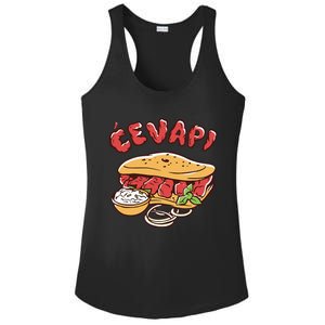 Cevapi Balkan Food Cevapcici Balkan Kitchen Cevape Ladies PosiCharge Competitor Racerback Tank