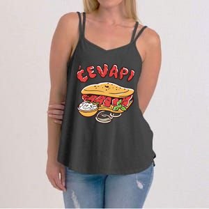 Cevapi Balkan Food Cevapcici Balkan Kitchen Cevape Women's Strappy Tank