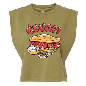 Cevapi Balkan Food Cevapcici Balkan Kitchen Cevape Garment-Dyed Women's Muscle Tee