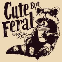 Cute But Feral Meme Funny Raccoon Zip Tote Bag