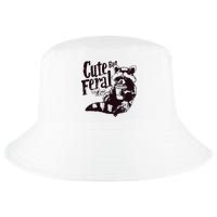 Cute But Feral Meme Funny Raccoon Cool Comfort Performance Bucket Hat