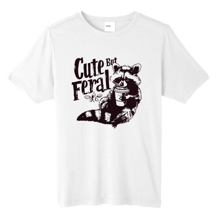 Cute But Feral Meme Funny Raccoon Tall Fusion ChromaSoft Performance T-Shirt