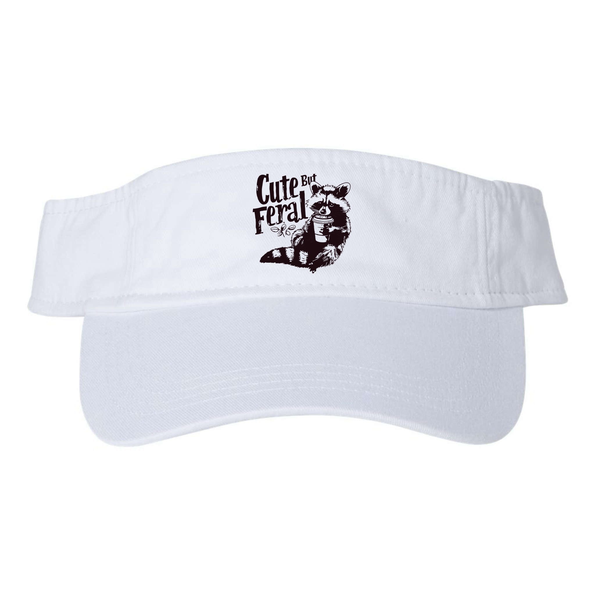 Cute But Feral Meme Funny Raccoon Visor
