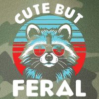 Cute But Feral Racoon With Sunglasses Legacy Tie Dye Trucker Hat