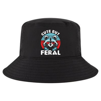 Cute But Feral Racoon With Sunglasses Cool Comfort Performance Bucket Hat