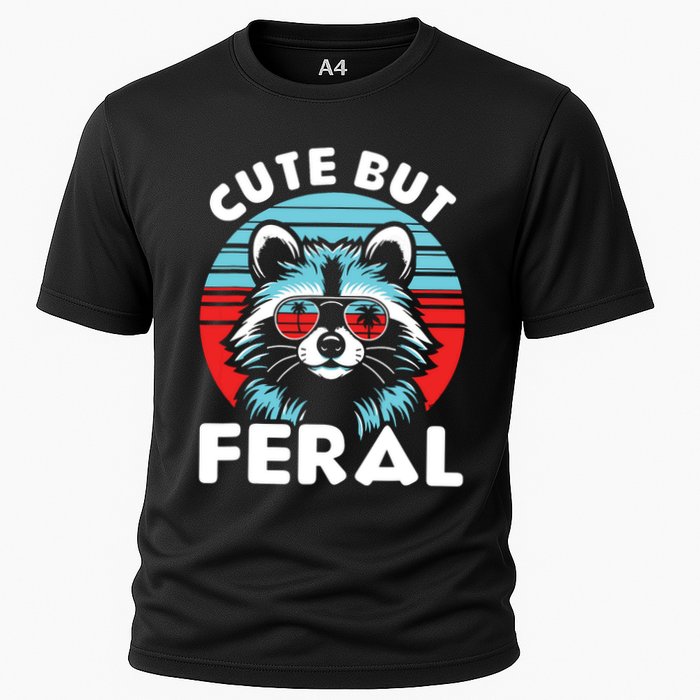 Cute But Feral Racoon With Sunglasses Performance Shirt