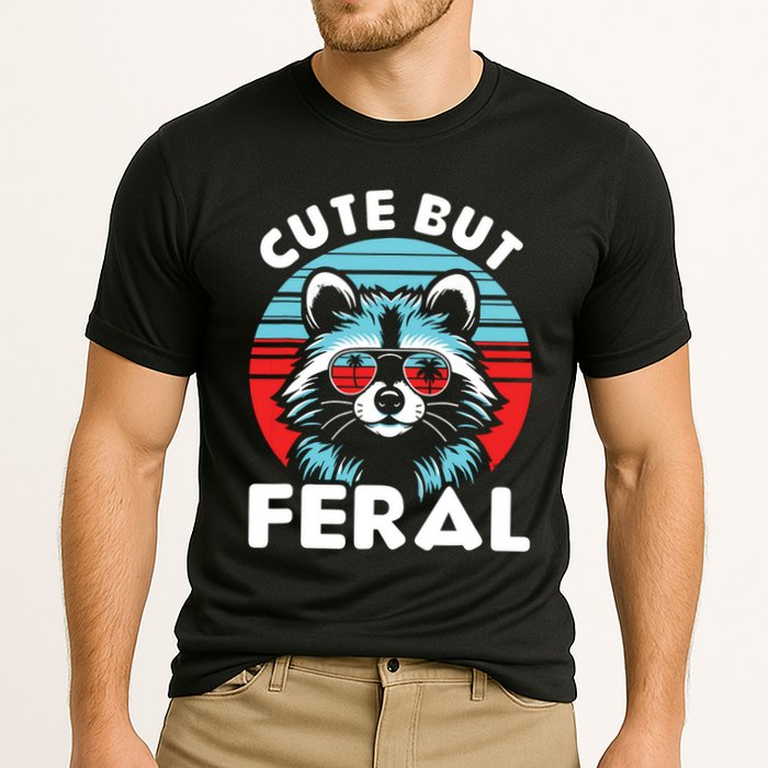 Cute But Feral Racoon With Sunglasses Performance Shirt
