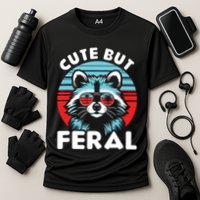 Cute But Feral Racoon With Sunglasses Performance Shirt
