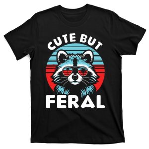 Cute But Feral Racoon With Sunglasses T-Shirt