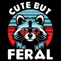 Cute But Feral Racoon With Sunglasses Sustainable Bucket Hat