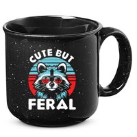Cute But Feral Racoon With Sunglasses 15oz Campfire Ceramic Mug