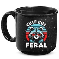 Cute But Feral Racoon With Sunglasses 15oz Campfire Ceramic Mug