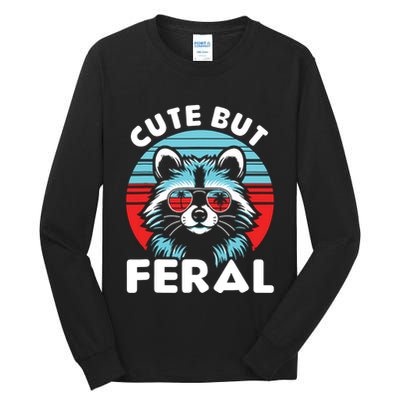 Cute But Feral Racoon With Sunglasses Tall Long Sleeve T-Shirt