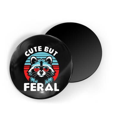 Cute But Feral Racoon With Sunglasses Magnet