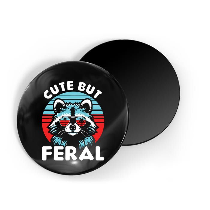 Cute But Feral Racoon With Sunglasses Magnet