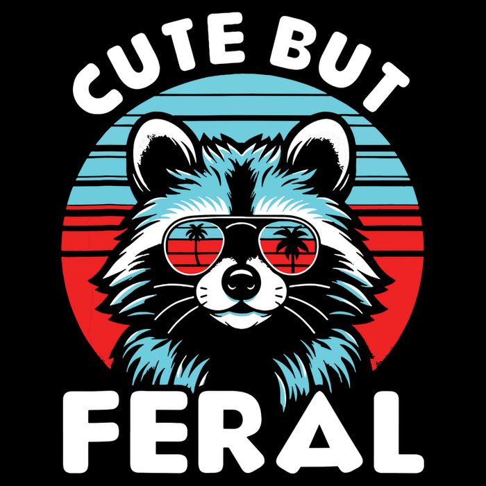 Cute But Feral Racoon With Sunglasses Magnet