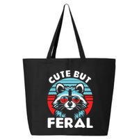 Cute But Feral Racoon With Sunglasses 25L Jumbo Tote