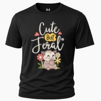 Cute But Feral Opossum Funny Possum Lovers Rodent Cooling Performance Crew T-Shirt