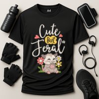 Cute But Feral Opossum Funny Possum Lovers Rodent Cooling Performance Crew T-Shirt