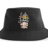 Cute But Feral Opossum Funny Possum Lovers Rodent Sustainable Bucket Hat