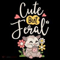 Cute But Feral Opossum Funny Possum Lovers Rodent 16 in Basic Backpack