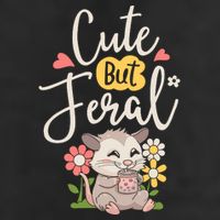 Cute But Feral Opossum Funny Possum Lovers Rodent Golf Towel