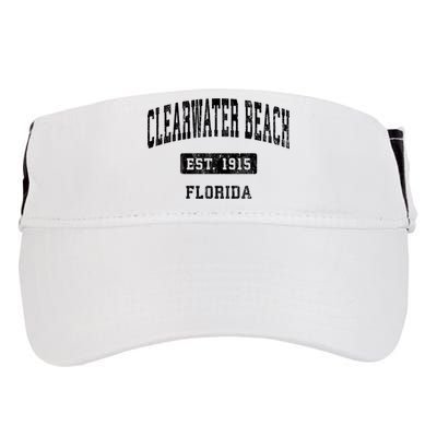 Clearwater Beach Florida Fl Vintage Sports Established Adult Drive Performance Visor