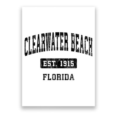 Clearwater Beach Florida Fl Vintage Sports Established Poster