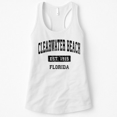 Clearwater Beach Florida Fl Vintage Sports Established Womens Tank Top