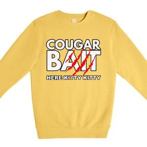 Cougar Bait Funny Halloween Costume Older Woman Younger Man Premium Crewneck Sweatshirt