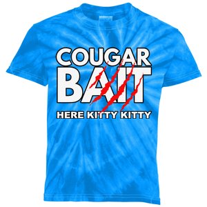 Cougar Bait Funny Halloween Costume Older Woman Younger Man Kids Tie-Dye T-Shirt