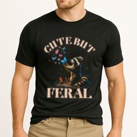 Cute But Feral Funny Raccoon Catching Butterfly Summer Gift Cooling Performance Crew T-Shirt