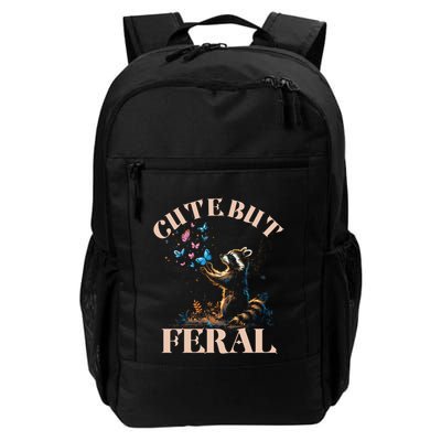 Cute But Feral Funny Raccoon Catching Butterfly Summer Gift Backpack