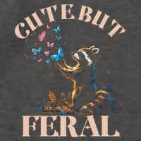 Cute But Feral Funny Raccoon Catching Butterfly Summer Gift Vector Backpack