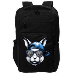 Cool Bunny Face Happy Easter Impact Tech Backpack