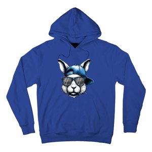 Cool Bunny Face Happy Easter Hoodie